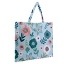 Zipper Large Tote Bag 