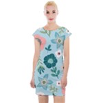 Flower Cap Sleeve Bodycon Dress