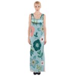 Flower Thigh Split Maxi Dress