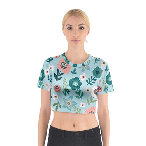 Flower Cotton Crop Top from Custom Dropshipper