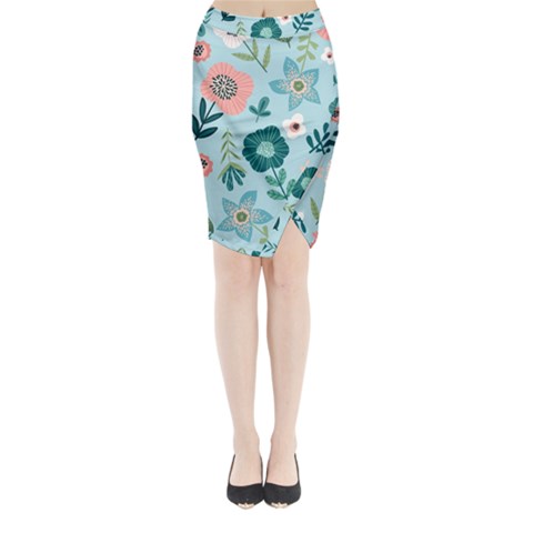 Flower Midi Wrap Pencil Skirt from Custom Dropshipper