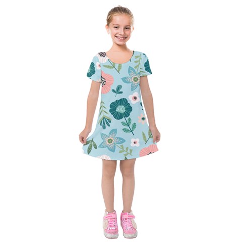 Flower Kids  Short Sleeve Velvet Dress from Custom Dropshipper