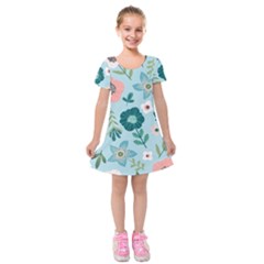 Flower Kids  Short Sleeve Velvet Dress from Custom Dropshipper