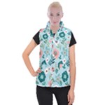 Flower Women s Button Up Vest