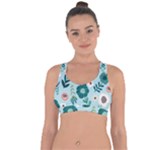 Flower Cross String Back Sports Bra