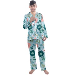 Men s Long Sleeve Satin Pajamas Set 