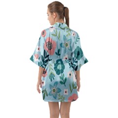 Half Sleeve Satin Kimono  