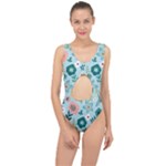 Flower Center Cut Out Swimsuit