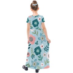 Kids  Short Sleeve Maxi Dress 