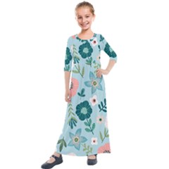 Kids  Quarter Sleeve Maxi Dress 