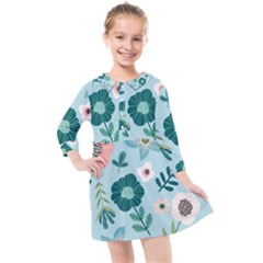 Kids  Quarter Sleeve Shirt Dress 