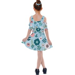 Kids  Shoulder Cutout Chiffon Dress 