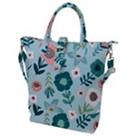 Flower Buckle Top Tote Bag