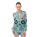 Flower Long Sleeve Chiffon Shirt