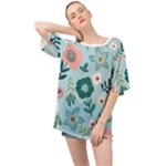 Flower Oversized Chiffon Top