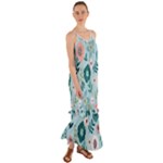 Flower Cami Maxi Ruffle Chiffon Dress