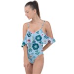 Flower Drape Piece Swimsuit