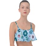 Flower Frill Bikini Top