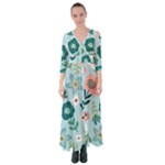 Flower Button Up Maxi Dress