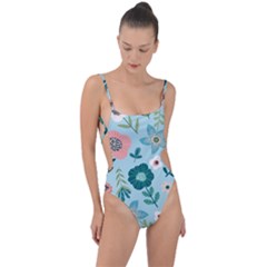 Tie Strap One Piece Swimsuit 