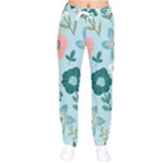 Flower Women velvet Drawstring Pants