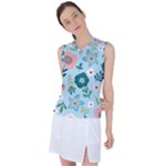 Flower Women s Sleeveless Sports Top