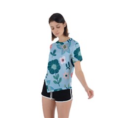 Asymmetrical Short Sleeve Sports T-Shirt 