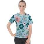 Flower Women s Sport Raglan Tee