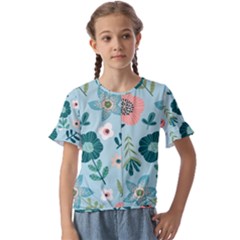 Kids  Cuff Sleeve Scrunch Bottom T-Shirt 