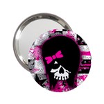 Scene Kid Girl Skull 2.25  Handbag Mirror