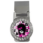 Scene Kid Girl Skull Money Clip (CZ)