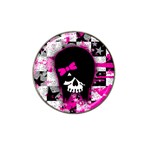 Scene Kid Girl Skull Hat Clip Ball Marker (4 pack)