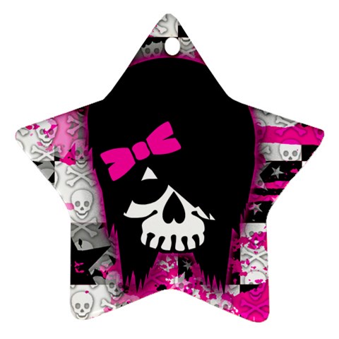 Scene Kid Girl Skull Star Ornament (Two Sides) from Custom Dropshipper Front