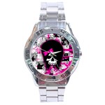 Scene Kid Girl Skull Stainless Steel Analogue Men’s Watch