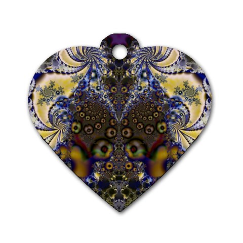 Fractal150 Dog Tag Heart (Two Sides) from Custom Dropshipper Front