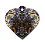Fractal150 Dog Tag Heart (Two Sides)