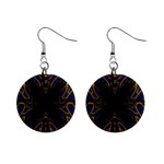 Fractal152 1  Button Earrings