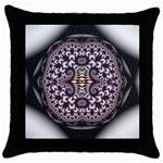 Fractal153 Throw Pillow Case (Black)