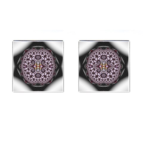 Fractal153 Cufflinks (Square) from Custom Dropshipper Front(Pair)