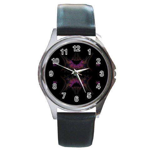Fractal154 Round Metal Watch from Custom Dropshipper Front