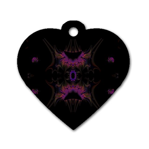 Fractal154 Dog Tag Heart (Two Sides) from Custom Dropshipper Front