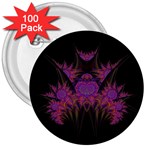 Fractal155 3  Button (100 pack)