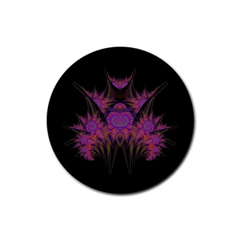 Fractal155 Rubber Round Coaster (4 pack) from Custom Dropshipper Front