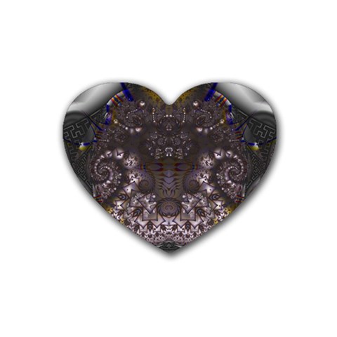 Fractal156 Rubber Coaster (Heart) from Custom Dropshipper Front