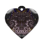 Fractal156 Dog Tag Heart (One Side)