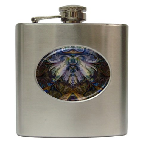 Fractal163 Hip Flask (6 oz) from Custom Dropshipper Front