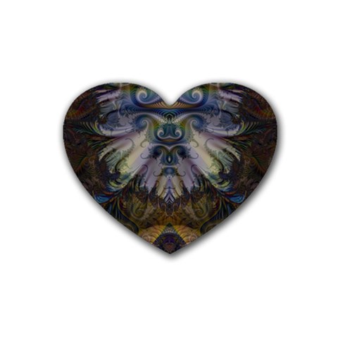 Fractal163 Rubber Coaster (Heart) from Custom Dropshipper Front