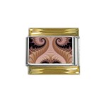 Fractal167 Gold Trim Italian Charm (9mm)
