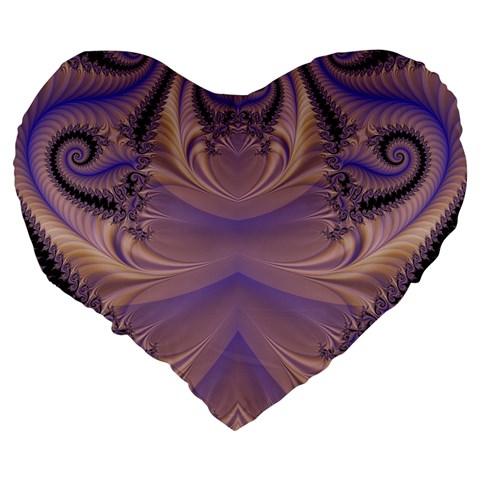 Fractal168 19  Premium Heart Shape Cushion from Custom Dropshipper Back
