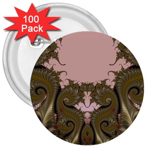 Fractal169 3  Button (100 pack) from Custom Dropshipper Front